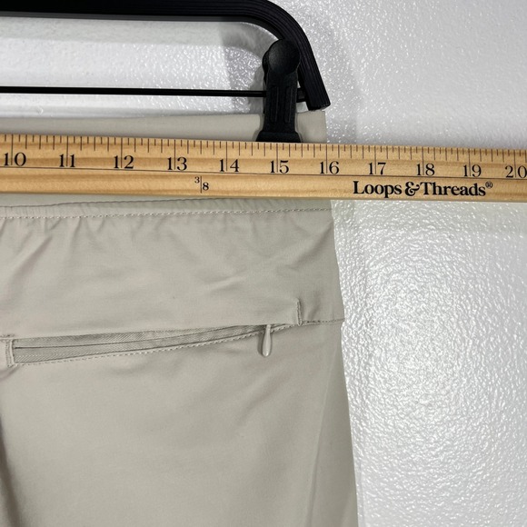 Kenneth Cole Hybrid Shorts Athletic 4 Way Stretch Water Repellent Beige Medium - Picture 9 of 11